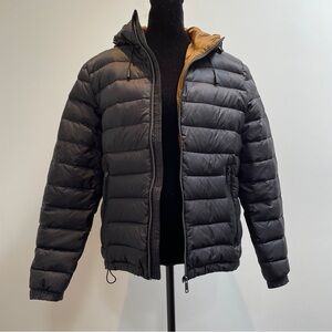 Women’s Zara Black Real Down Hooded Puffer Jacket Size S